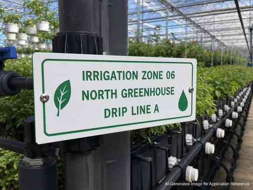 LYS-7053 acrylic engraving sheet used for greenhouse and irrigation identification
