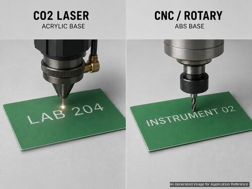 LYS-7002 separate CO2 laser acrylic and CNC rotary ABS matte green white processing configurations